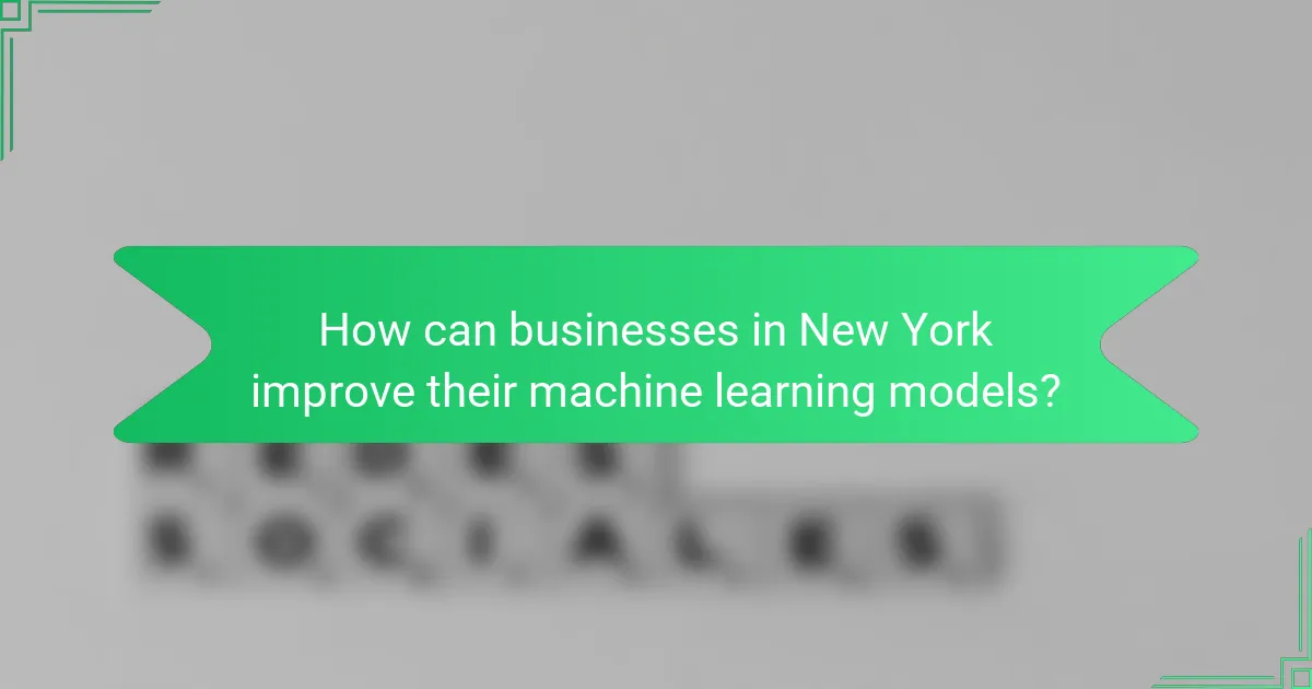 How can businesses in New York improve their machine learning models?